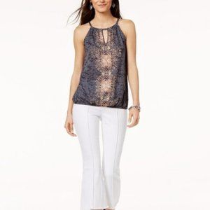 INC Women's Embellished Keyhole Top NEW with Tags